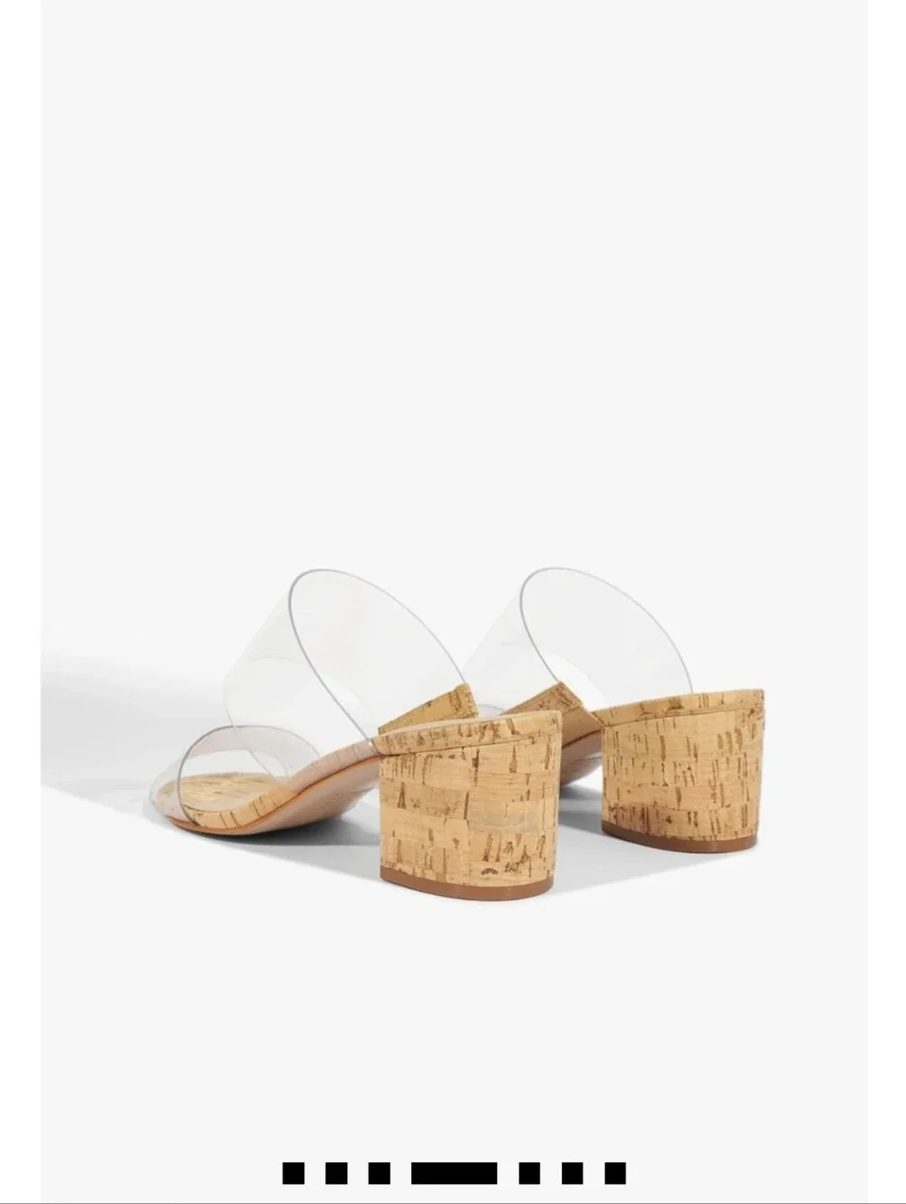 Schutz Clear Victorie Cork Platform Slide Sandals in Natural